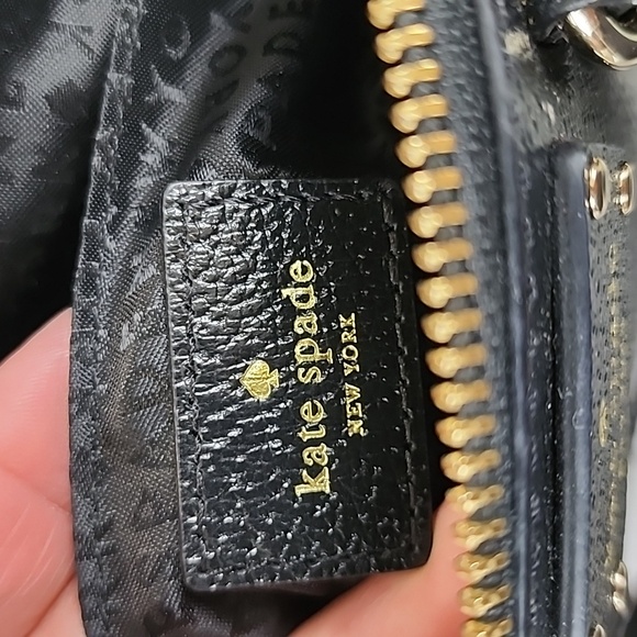 Kate Spade black mini Rachelle satchel purse handbag crossbody 100% cow leather - Picture 8 of 12